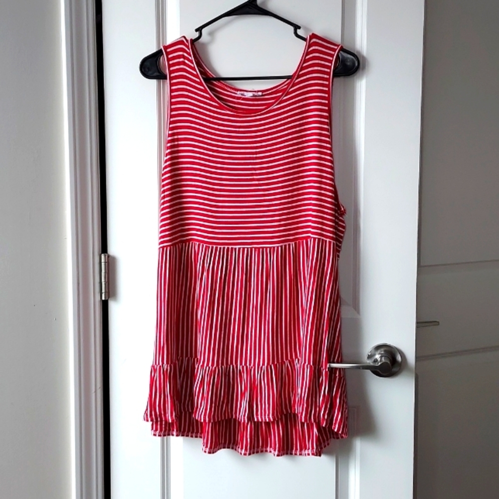 Chicsoul.com 1xl tank top red white